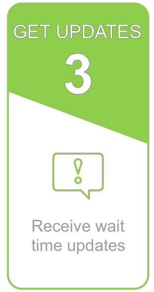 3 GET UPDATES Receive wait time updates